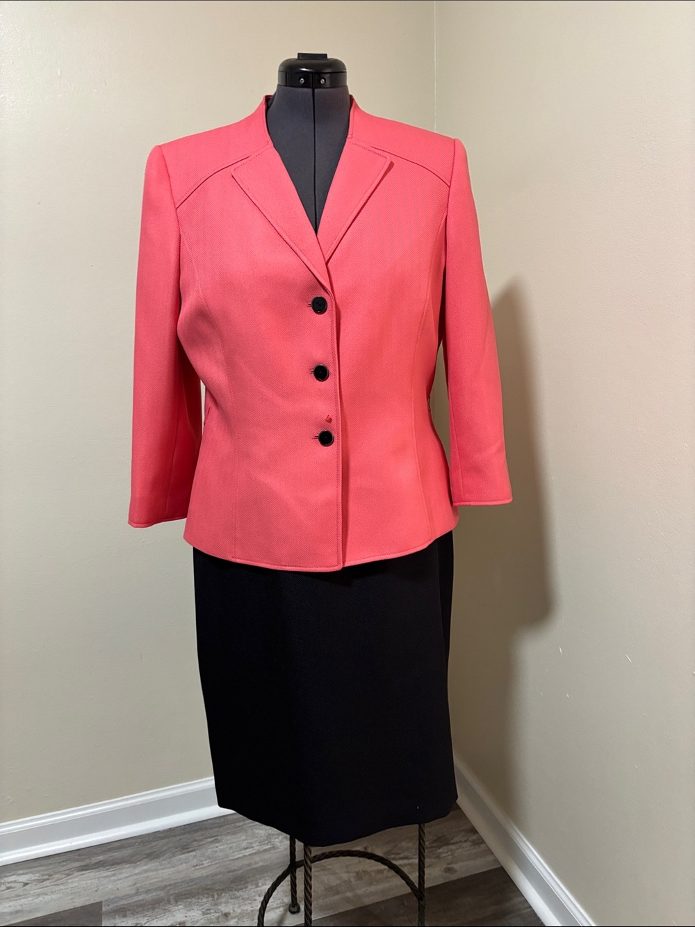 Tahari Coral Pink Tailored Suit
